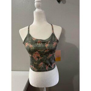 Flex Time athletic green cropped tank top size small